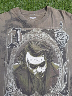 DC The Dark Knight Joker Shirt XL Graphic Promo Tee Y2K
